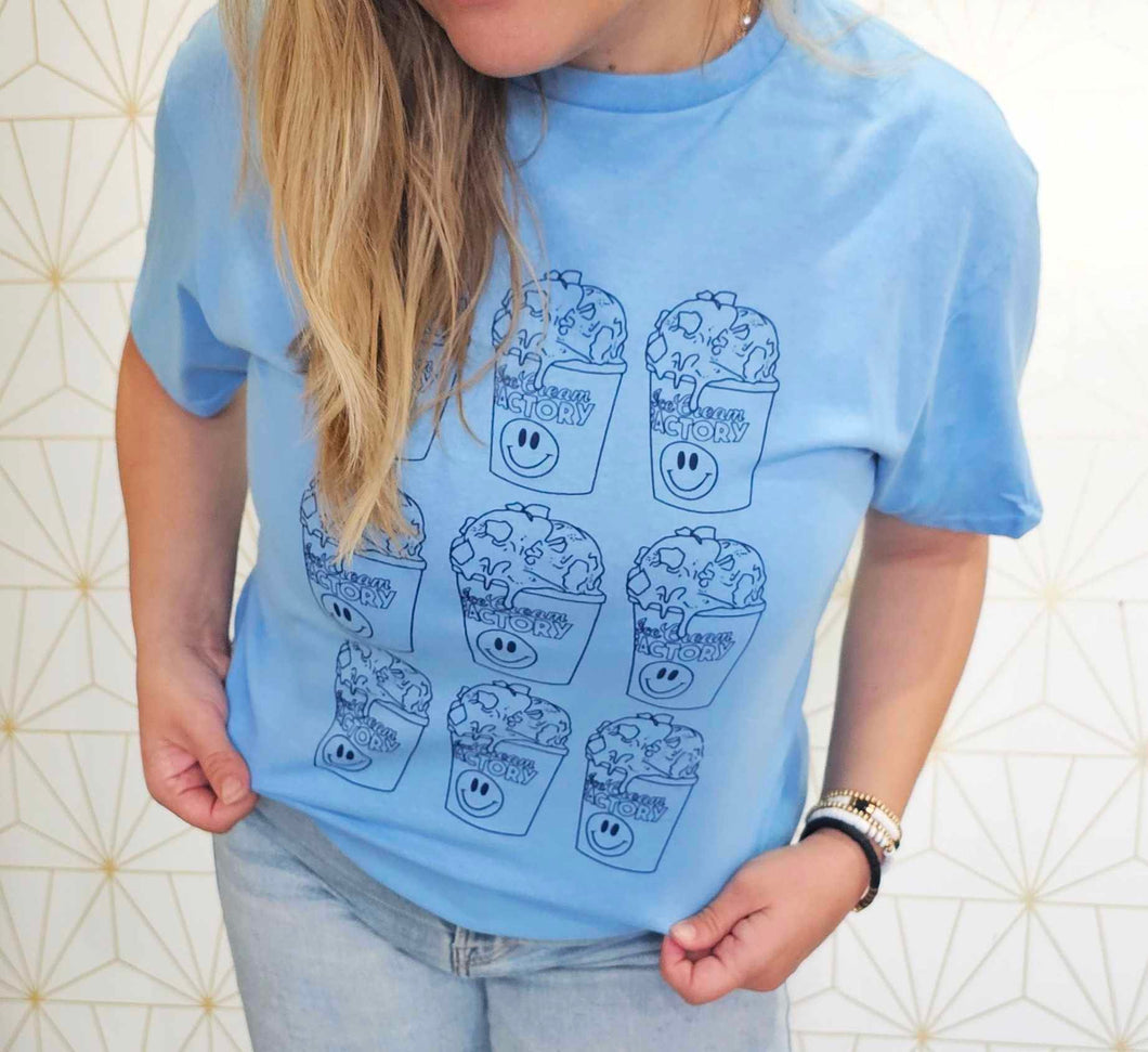 Smiley Tee - Pale Blue
